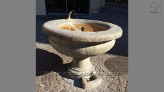 Гранитный питьевой фонтанчик белого цвета Andoni из камня сорта Blacksnow 081006451_1