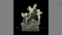 Мраморная скульптура Madre Angelo из камня Dark Green_1