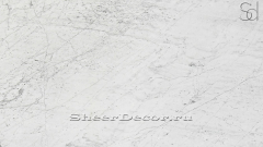 Мраморная плитка и слэбы из натурального мрамора Bianco Carrara C белого цвета_1