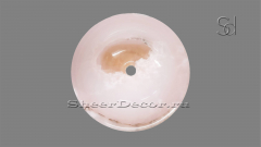 Каменная мойка Bowl из розового оникса Pink Cloud Onyx ИТАЛИЯ 637665111 для ванной комнаты_1