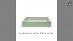 Накладная раковина Cindy из зеленого бетона Concrete Menthol РОССИЯ 344810111 для ванной комнаты_1