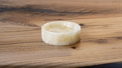 Накладная мыльница чаша для в ванную Disc из оникса Honey Onyx_2