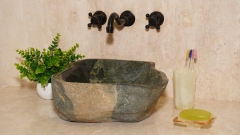 Раковина для ванной Piedra M613 из речного камня  Verde ИНДОНЕЗИЯ 00503011613_1