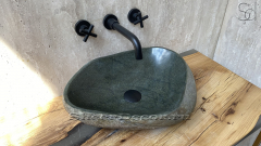 Раковина для ванной комнаты Piedra M287 из речного камня  Verde ИНДОНЕЗИЯ 00503011287_1