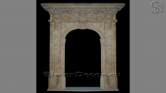 Дверной портал Ellisse из травертина Travertino Caballo серого цвета в сборе _1