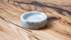 Накладная мыльница чаша для в ванную Disc из мрамора Bianco Carrara_2