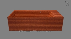 Дизайнерская ванна Cella M17 из красного дерева Mahagoni 7384331517 прямоугольной формы_1