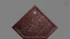 Оригинальный мраморный поддон для душа Ballena Standart из красного камня Rosso Ducale 056022161_1