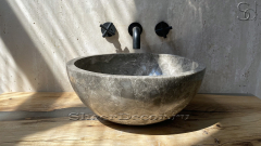 Серая раковина Bowl M7 из натурального гранита Light Grey ИНДОНЕЗИЯ 637515117 для ванной комнаты_1