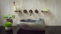 Раковина для ванной Piedra M421 из речного камня  Gris ИНДОНЕЗИЯ 00504511421_2