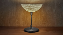 Настольный светильник Crag Kern UP из камня оникса White Honey_1