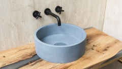 Серая раковина Kale M12 из архитектурного архитектурного Concrete Grey РОССИЯ 0193420112 для ванной комнаты_1