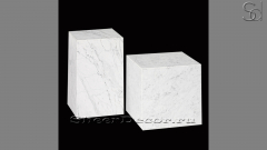Каменный стул Martino Punto из белого мрамора Bianco Carrara в сборе _1