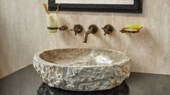 Каменная мойка Distrito M24 из серого оникса Grey Onyx ИНДОНЕЗИЯ 0144533124 для ванной комнаты_6