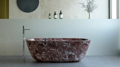 Мраморная ванна Ottavia из красного камня Rosso Ducale 498022151_1