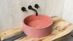 Красная раковина Kale M13 из архитектурного архитектурного Concrete Red РОССИЯ 0197630113 для ванной комнаты_1