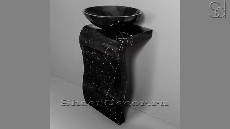 Мраморная ножка - пьедестал под раковину Frida из камня Nero Marquina ...