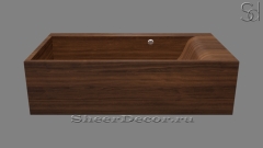 Дизайнерская ванна Cella M17 из ореха Nussbaum 7384341517 прямоугольной формы_1