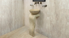 Каменный пьдестал – ножка для раковины Vita из бежевого травертина Classico Romano 697004021_1