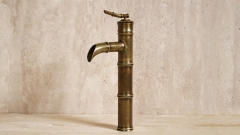 Врезной смеситель для раковины Bamboo Upward из латуни сорта Brass ИНДИЯ 543400402_1
