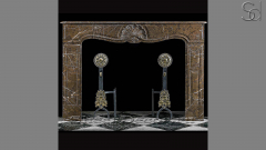 Каменный портал коричневого цвета для облицовки камина Gillian из мрамора Olive Maron 156149401_3