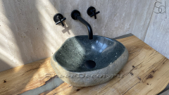 Раковина для ванной комнаты Piedra M279 из речного камня  Gris ИНДОНЕЗИЯ 00504511279_1