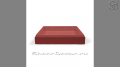 Накладная раковина Nina M2 из красного бетона Concrete Red РОССИЯ 021763112 для ванной комнаты_1
