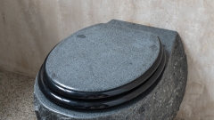 Каменный крышка унитаза Cap Standard из серого камня - гранита Marengo_1