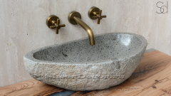 Раковина для ванной комнаты Piedra M85 из речного камня  Gris ИНДОНЕЗИЯ 0050451185_1