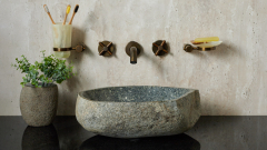 Раковина для ванной Piedra M359 из речного камня  Gris ИНДОНЕЗИЯ 00504511359_2