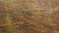 Мраморные слэбы и плитка из натурального мрамора Rosso Damasco желтого цвета_1