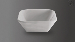 Белая раковина Jorja из натурального мрамора Bianco Carrara ИТАЛИЯ 490005011 для ванной комнаты_1