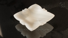 Накладная мыльница чаша для в ванную Flor из оникса White Onyx_2