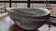 Мраморная ванна Eddita из серого камня Arabescato Orobico 010135151_2