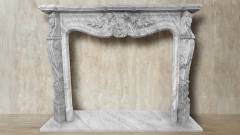 Каменный портал белого цвета для облицовки камина Lurd M31 из мрамора Bianco Carrara 5030051031_1
