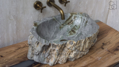 Мойка в ванную Hector M15 из речного камня  Dragon Green ИНДИЯ 0070141115_1