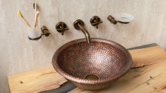 Кованая раковина Sfera M30 из листовой меди Copper ИНДОНЕЗИЯ 0012008130 для ванной комнаты_7