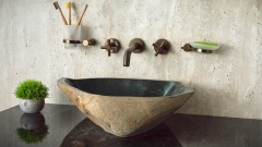 Мойка в ванную Piedra M531 из речного камня  Lima ИНДОНЕЗИЯ 00542511531_2
