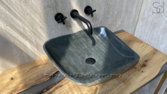 Раковина для ванной комнаты Piedra M283 из речного камня  Gris ИНДОНЕЗИЯ 00504511283_1