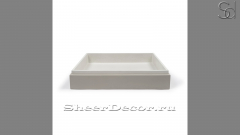 Белая раковина Nina M2 из архитектурного бетона Concrete White РОССИЯ 021347112 для ванной комнаты_1