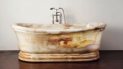 Элитная ванна Sandra белого цвета из оникса White Onyx 068043151_1
