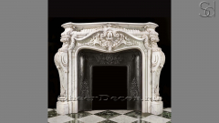 Каменный портал белого цвета для облицовки камина Cora из мрамора Bianco Extra 180111901_3