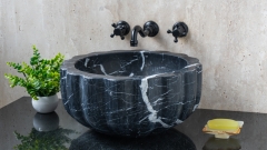 Мраморная курна круглой формы Grasa из черного мрамора Nero Marquina ИСПАНИЯ 944018121_1