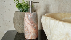 Дозатор круглой формы Tubo из серого камня Emperador Grey_1