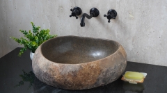Раковина для ванной Piedra M613 из речного камня  Beige ИНДОНЕЗИЯ 00501111613_1