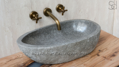 Раковина для ванной комнаты Piedra M95 из речного камня  Gris ИНДОНЕЗИЯ 0050451195_1