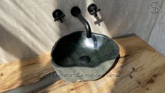 Раковина для ванной комнаты Piedra M292 из речного камня  Verde ИНДОНЕЗИЯ 00503011292_1
