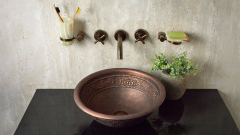Кованая раковина Sfera M19 из листовой меди Copper ИНДОНЕЗИЯ 0012004119 для ванной комнаты_1