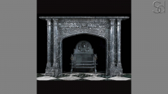 Каменный портал черного цвета для облицовки камина Karen из мрамора Grigio Carnico 159146401_3