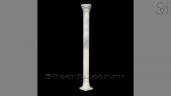 Каменная колонна Pillar Agonic из белого мрамора Clouds в сборе _1